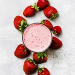 Strawberries and strawberry shake
