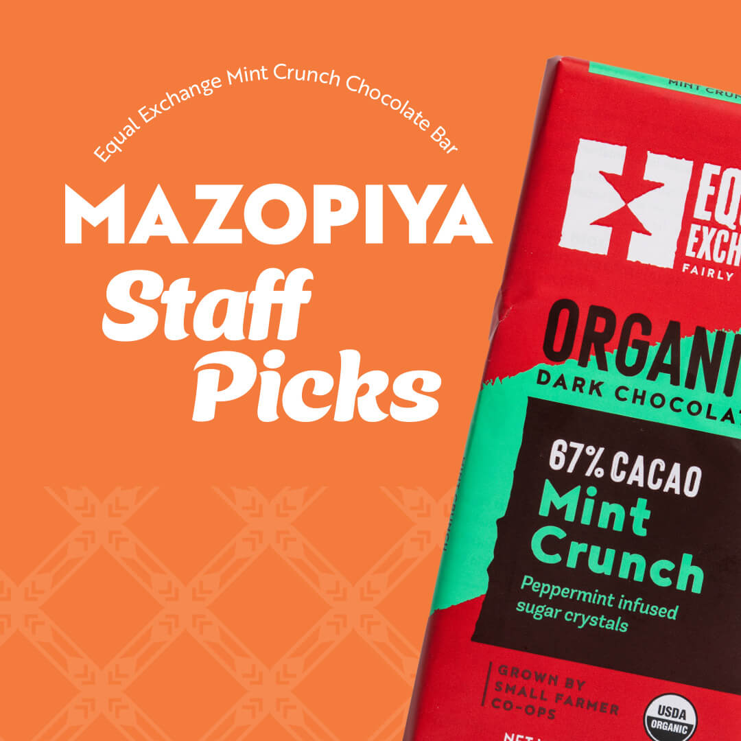 Mazopiya Staff Pick: Equal Exchange Mint Crunch Chocolate Bar
